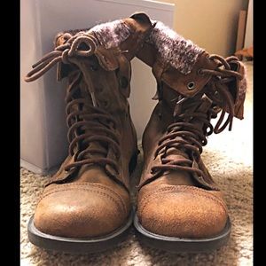 Brown Mossimo Boots with flannel lining